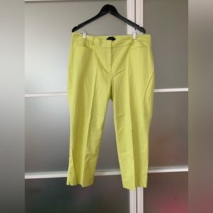 Talbots cropped chinos in lemon-lime. 16W.